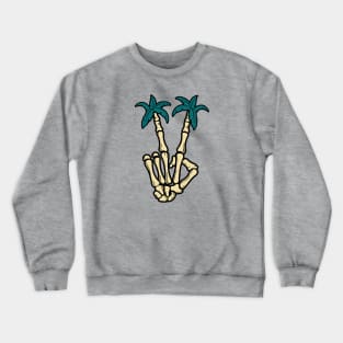 Peace Skeleton Hand Sign Crewneck Sweatshirt